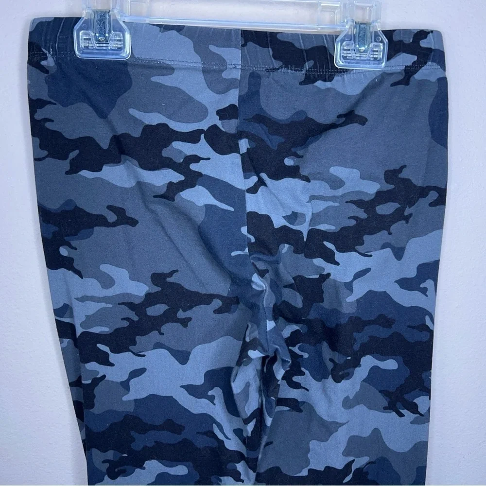 MEDIUM JUNIORS CAMO GREY CAMO LEGGINGS PULL ON STRETCH CASUAL